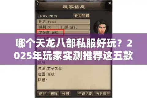 哪个天龙八部私服好玩？2025年玩家实测推荐这五款高人气版本