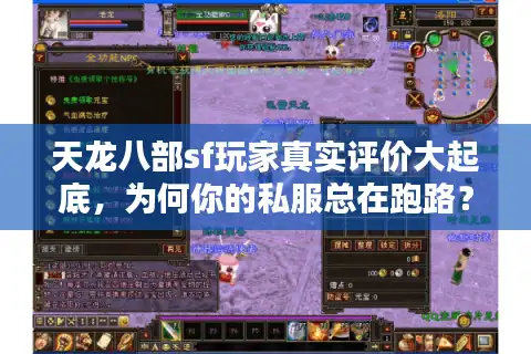 天龙八部sf玩家真实评价大起底，为何你的私服总在跑路？