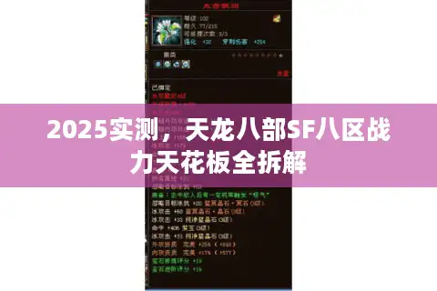 2025实测，天龙八部SF八区战力天花板全拆解