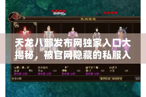 天龙八部发布网独家入口大揭秘，被官网隐藏的私服入口竟藏在这里！