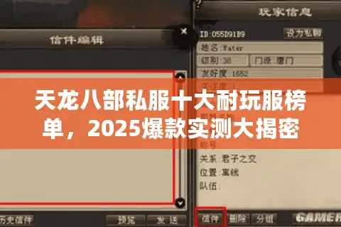 天龙八部私服十大耐玩服榜单，2025爆款实测大揭密