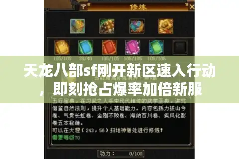 天龙八部sf刚开新区速入行动，即刻抢占爆率加倍新服