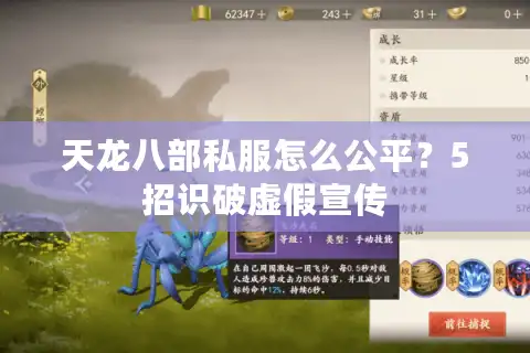 天龙八部私服怎么公平？5招识破虚假宣传