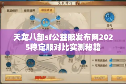 天龙八部sf公益服发布网2025稳定服对比实测秘籍