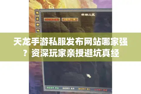 天龙手游私服发布网站哪家强？资深玩家亲授避坑真经