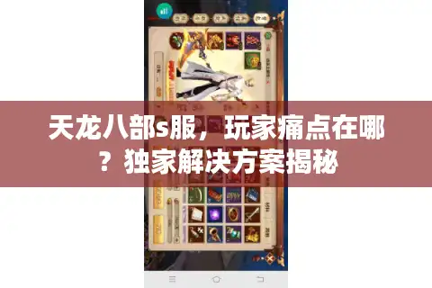 天龙八部s服，玩家痛点在哪？独家解决方案揭秘