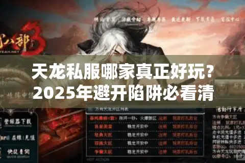 天龙私服哪家真正好玩？2025年避开陷阱必看清单