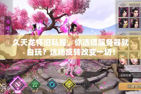 久天龙怀旧私服，你选错服务器就白玩？这场反转改变一切！
