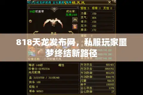 818天龙发布网，私服玩家噩梦终结新路径