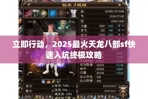 立即行动，2025最火天龙八部sf快速入坑终极攻略