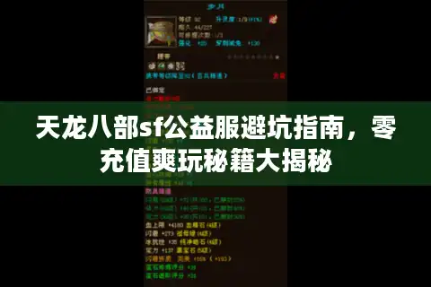 天龙八部sf公益服避坑指南，零充值爽玩秘籍大揭秘