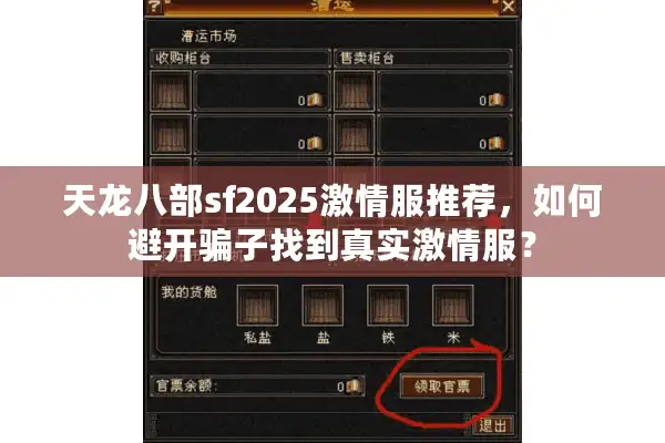 天龙八部sf2025激情服推荐，如何避开骗子找到真实激情服？