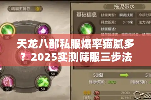 天龙八部私服爆率猫腻多？2025实测筛服三步法
