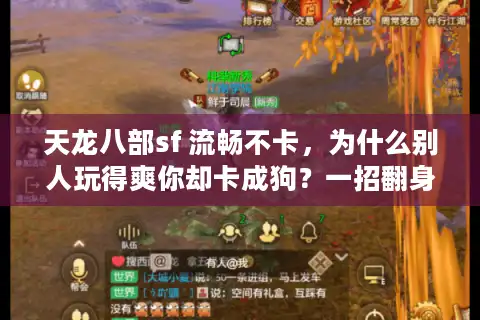 天龙八部sf 流畅不卡，为什么别人玩得爽你却卡成狗？一招翻身秘诀