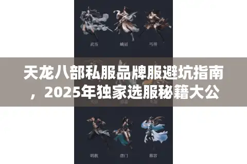天龙八部私服品牌服避坑指南，2025年独家选服秘籍大公开
