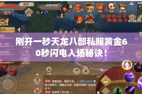 刚开一秒天龙八部私服黄金60秒闪电入场秘诀！
