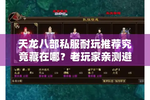 天龙八部私服耐玩推荐究竟藏在哪？老玩家亲测避坑指南