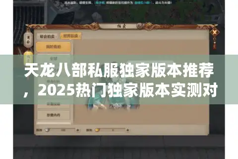 天龙八部私服独家版本推荐，2025热门独家版本实测对比报告