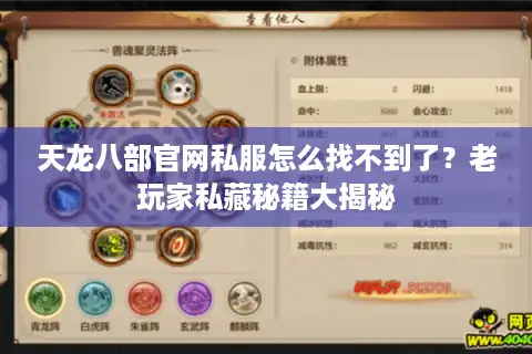 天龙八部官网私服怎么找不到了？老玩家私藏秘籍大揭秘
