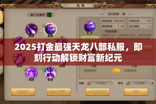 2025打金最强天龙八部私服，即刻行动解锁财富新纪元