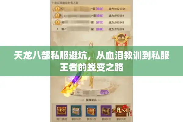 天龙八部私服避坑，从血泪教训到私服王者的蜕变之路