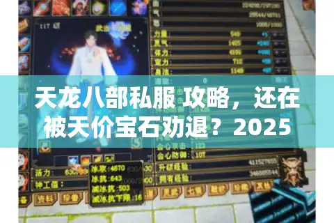 天龙八部私服 攻略，还在被天价宝石劝退？2025私服三招教你爽玩江湖