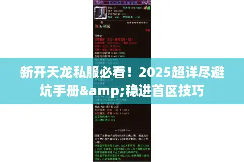 新开天龙私服必看！2025超详尽避坑手册&稳进首区技巧