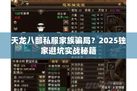 天龙八部私服家族骗局？2025独家避坑实战秘籍