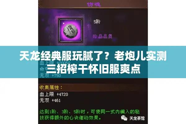 天龙经典服玩腻了？老炮儿实测三招榨干怀旧服爽点