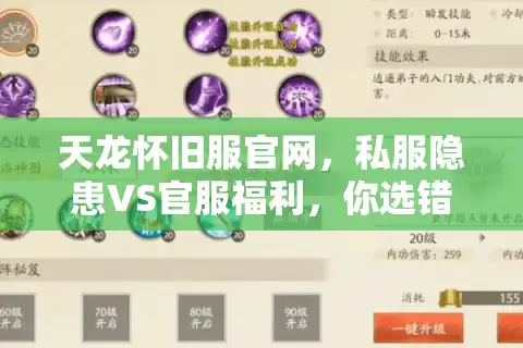 天龙怀旧服官网,私服隐患VS官服福利,你选错几次了? 天龙怀旧服官网,私服隐患VS官服福利,你选错几次了?