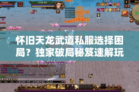 怀旧天龙武道私服选择困局？独家破局秘笈速解玩家烦恼