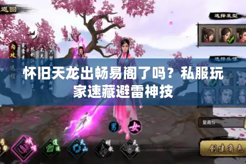 怀旧天龙出畅易阁了吗？私服玩家速藏避雷神技