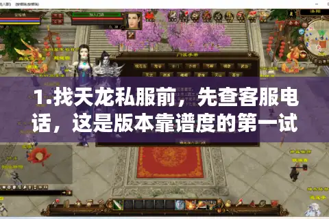 1.找天龙私服前，先查客服电话，这是版本靠谱度的第一试纸