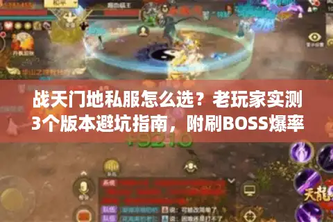 战天门地私服怎么选？老玩家实测3个版本避坑指南，附刷BOSS爆率秘辛