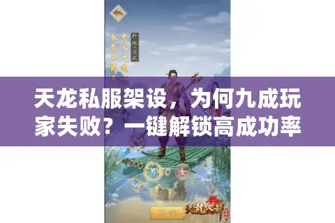 天龙私服架设，为何九成玩家失败？一键解锁高成功率秘诀