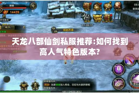 天龙八部仙剑私服推荐:如何找到高人气特色版本?