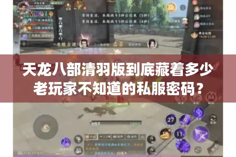 天龙八部清羽版到底藏着多少老玩家不知道的私服密码？