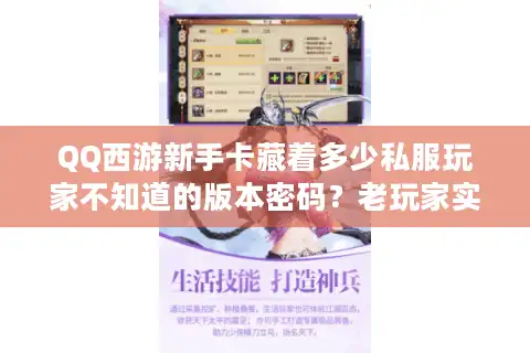 QQ西游新手卡藏着多少私服玩家不知道的版本密码？老玩家实测拆解