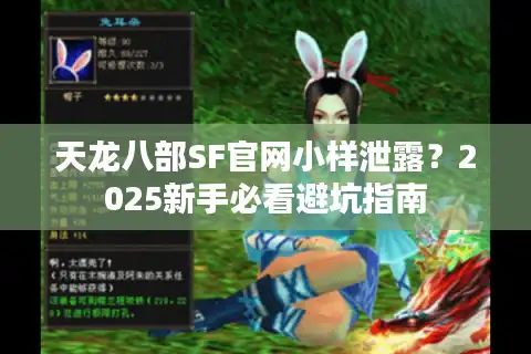 天龙八部SF官网小样泄露？2025新手必看避坑指南