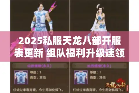 2025私服天龙八部开服表更新 组队福利升级速领
