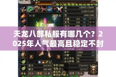 天龙八部私服有哪几个？2025年人气最高且稳定不封号的版本推荐