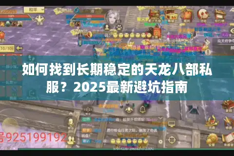 如何找到长期稳定的天龙八部私服？2025最新避坑指南