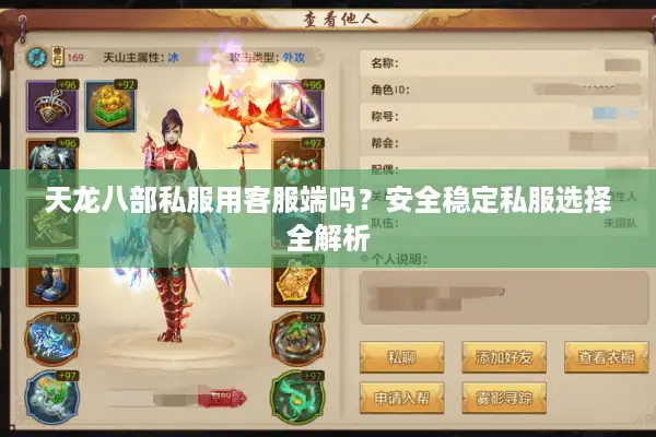 天龙八部私服用客服端吗？安全稳定私服选择全解析