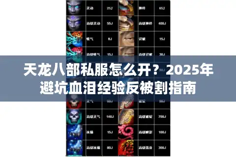 天龙八部私服怎么开？2025年避坑血泪经验反被割指南