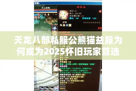 天龙八部私服公熊猫益服为何成为2025怀旧玩家首选？老玩家实测揭秘