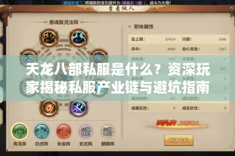 天龙八部私服是什么？资深玩家揭秘私服产业链与避坑指南