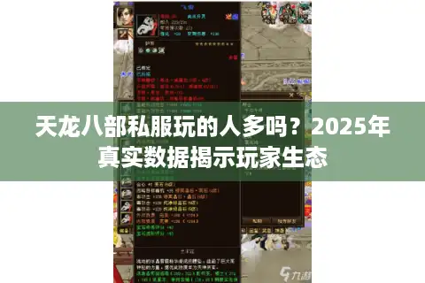 天龙八部私服玩的人多吗？2025年真实数据揭示玩家生态
