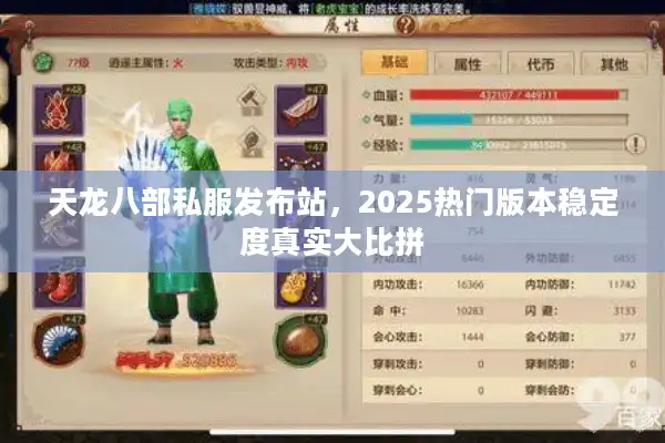 天龙八部私服发布站，2025热门版本稳定度真实大比拼