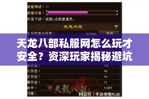 天龙八部私服网怎么玩才安全？资深玩家揭秘避坑攻略