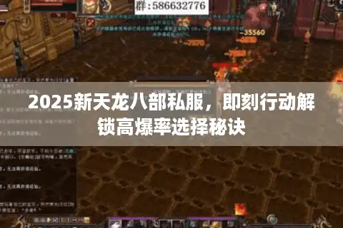 2025新天龙八部私服，即刻行动解锁高爆率选择秘诀